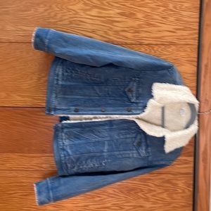Fleece lined denim jacket, never worn but no tags. Sundance brand-